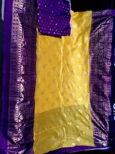 Urbasi  Deginer Silk Saree With Blouse Piece