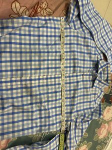 Blue &amp; White Checkered Shirt