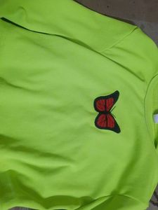 Neon Green Butterfly Crop Top Size - Small