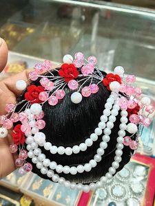 Elegant Beaded Hair Bun Accessory