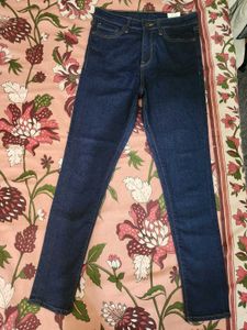 Dark Blue Skinny Jeans (Mid raise) - Hear&Now
