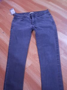 Gray Men Jeans Slim Fit Regular