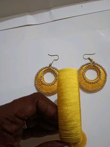 Yellow Earrings &amp; Bangle Set
