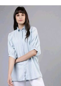 Tokyo Talkies Oversize Korean Style Denim Top