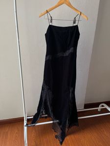 🖤Y2K Black Velvet &amp; Lace Maxi Dress 🖤