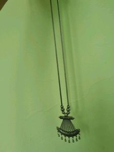 Statement Oxidized Silver Necklace