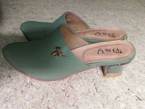 Green Heeled Mules
