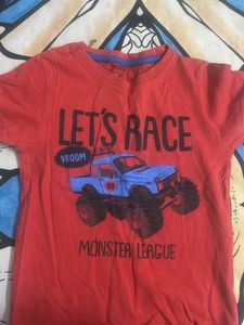 Red Monster Truck Tee
