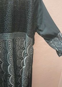 Black Silver A-line Dress.