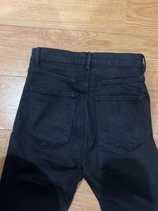 ZARA Skinny Ribbed Jeans Black