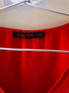 Chic Orange Sleeveless Top