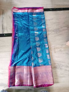 Kanjeevaram Saree With Blouse Attached New