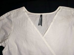 White Modarapid Peplum Top