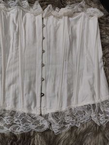 White Bonee Lqce Detail Corset