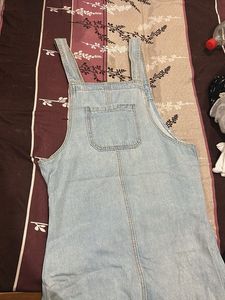 Denim Overall Dress - Light Wash