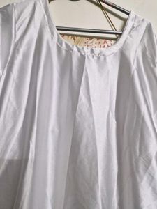 White Free Size Gown