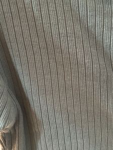 Green Ribbed Korean Top
