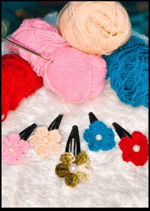 Cute Flower Hair Clips Set 6 pieces