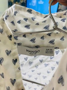 Mango Heart Print Top