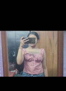 Cute Mauve Tie-Front Top ₹200