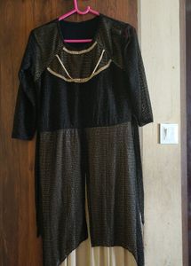Black Beige Color Gown