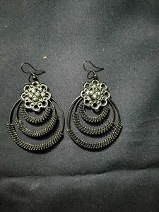 Combo Silver Tone Statement Earrings