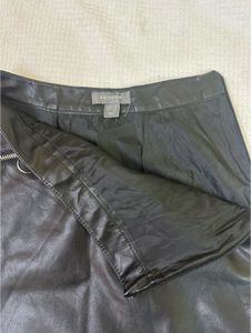 High Waisted Leather Mini Skirt