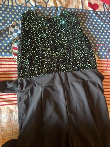 GREEN SEQUENCE JUMPSUIT