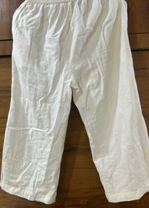 trendy lien white pants