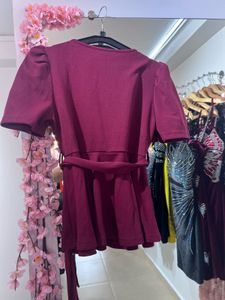 Burgundy Wrap Top