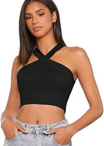 Halter Neck Crop Tank Top