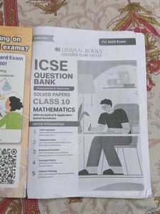 Maths Oswaal Icse 2025 Question Banks