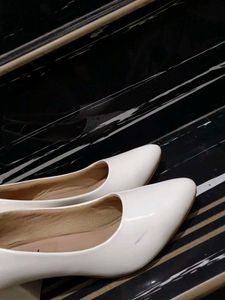White Kitten Heels