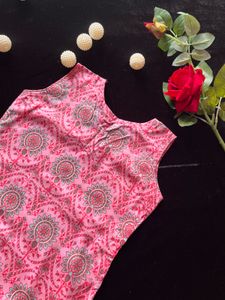 Pink Printed Kurta