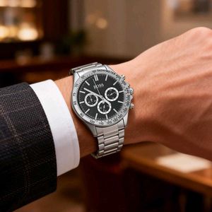 BOSS Green Dial Watch chrono working