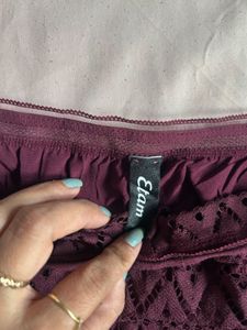 Burgundy Lace Panties