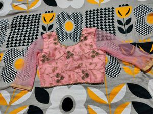Pink Embroidered Lhenga Choli