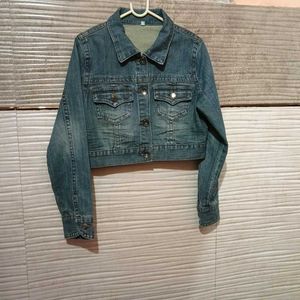 Y2K CROP DENIM JACKET