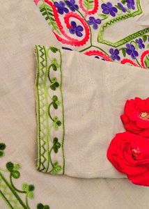 Embroidered Floral Tunic For Women Stylish Kurta