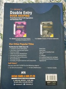 Class 12 Double Entry Book Keeping Ts Grewal