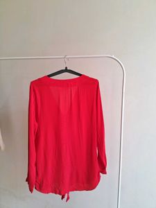 Red Buttoned Top
