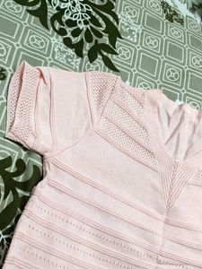 Peach Knit Top