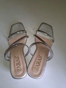 Chic Zaras Silver Slides