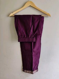 MYNTRA 3 Piece Embroidery Suit With Floral Duppata