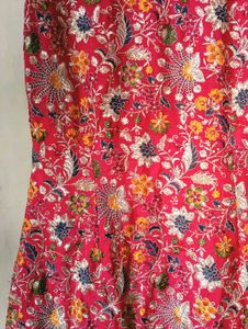 Floral Print Dress With Plazo / Sharara
