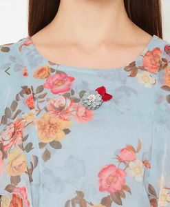 Floral Chiffon Midi Dress