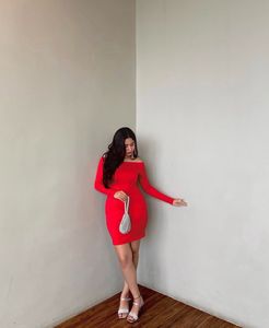 Chic Red Bodycon Mini Dress