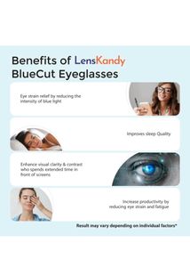 Full Rim Cat-eyed Anti Glare And Blue Cut Glasses
