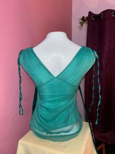 ⋆˚꩜｡ mermaidcore y2k top with gems ⋆˚꩜｡