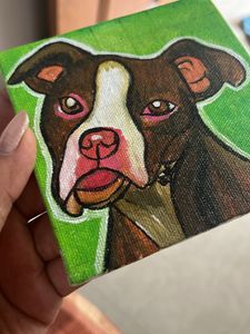 Dog Acrylic Painting